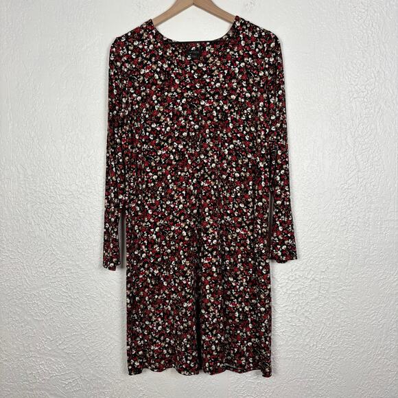 J.Jill Wearever Collection Floral Long Sleeve Dress Size Medium - Picture 1 of 4